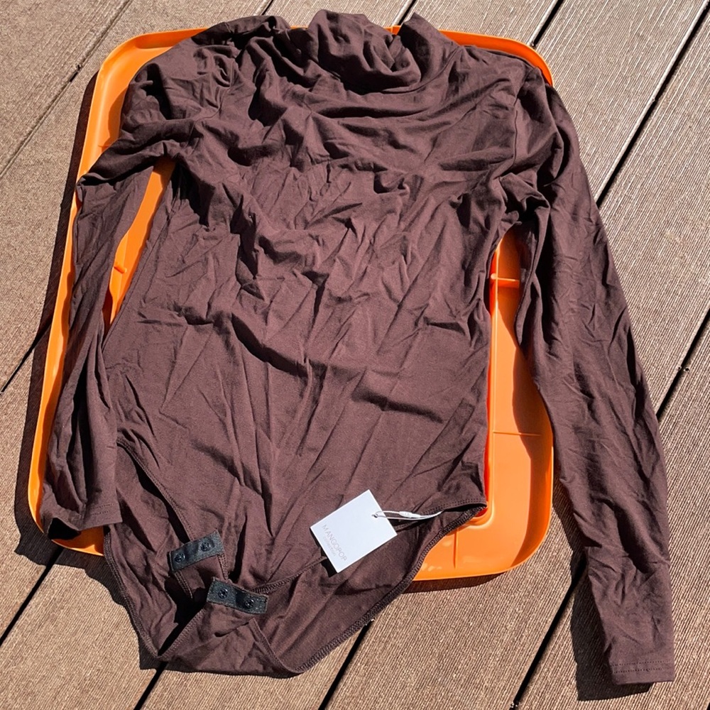 Brown body suit